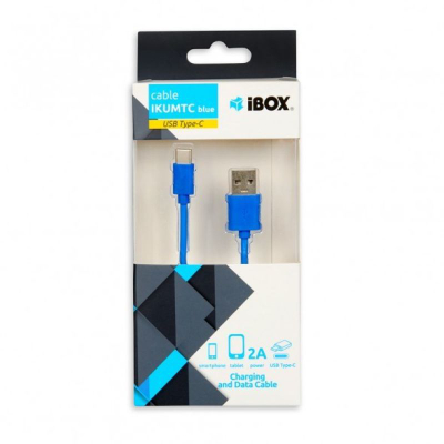 Kabllo USB iBOX IKUMTCB, USB A në USB C, 1 m, blu