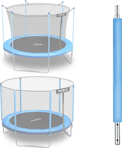Shtyllë e poshtme trampoline Neo-Sport, për rrjetë të brendshme dhe të jashtme, 6 ft, blu