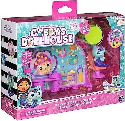 Set loje Spin Master Gabby’s Dollhouse, dhoma e spa-së e MerCat, me figurë, shumëngjyrësh