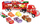 Set lodrash kamion Maniek Cars, 6 makina, friksion, 50cm, i kuq