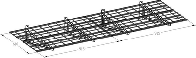 Raft varës për garazh Ergosolid PG26B, metal, 2x90 kg, i zi