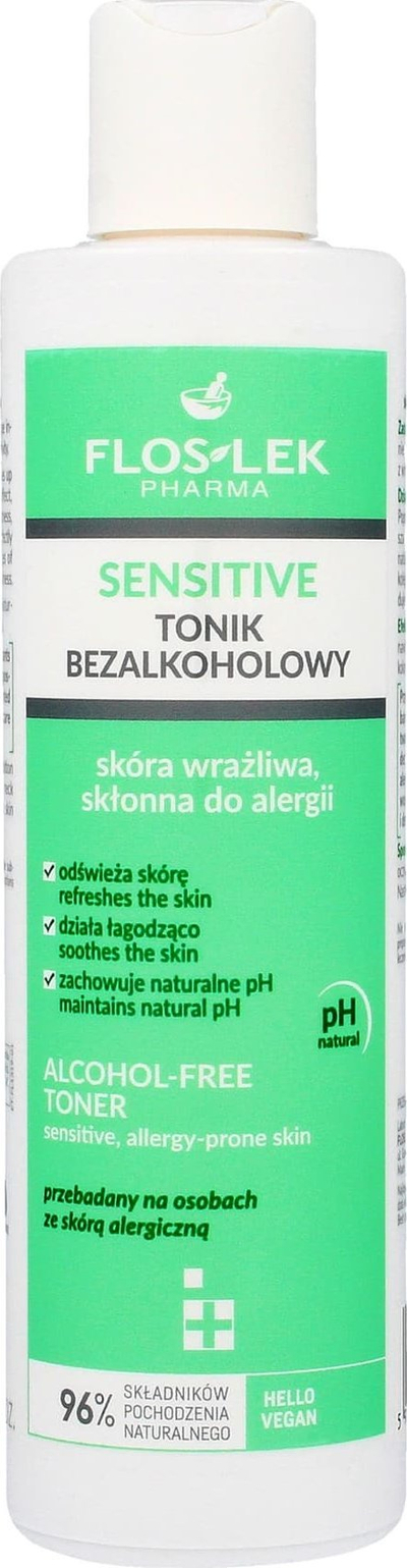 Tonik fytyre FlosLek Pharma Sensitive, për lëkurë të hollë e të ndjeshme, 225ml