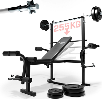 Stol për ushtrime barku Outliner LS1215, i rregullueshëm, për shpi, i zi