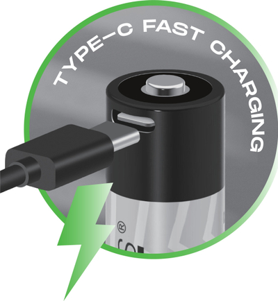 Bateri të karikueshme LiiBatteries 18650, 2000mAh, USB Type C, 2 copë