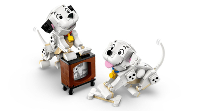 Lodër ndërtime Disney Lucky and Penny 101 Dalmatians Puppies, figurina këlyshë, shumëngjyrëshe