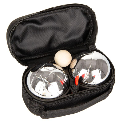 Set topash boules Enero Boules, 2 topa çeliku, kuti najloni, ngjyrë argjendtë