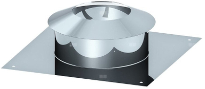 Kapak dalje tub oxhaku JEREMIAS 360 TWIN63, inox, 80/125 mm, ngjyrë argjendi