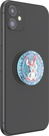 Kapëse telefoni PopSockets Diamond Sylveon PopGrip, ngjitëse, me shkëlqim, shumëngjyrëshe
