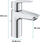 Rubinet lavamani GROHE QuickFix Start, me sifon pop up, H 16.5 cm, krom