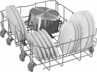 Enëlarëse e integruar Beko DIS35023E, 45 cm, 10 sete, inoks