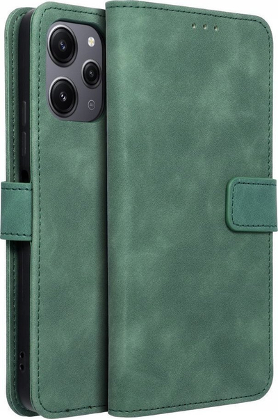 Këllëf-portofol OEM Tender për Xiaomi Redmi 12 4G 5G, me vende për karta, jeshil