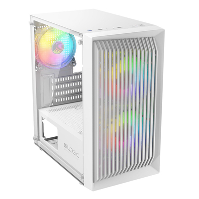 Kuti kompjuteri Logic Atos Mini, ARGB, xham i temperuar, e zezë
