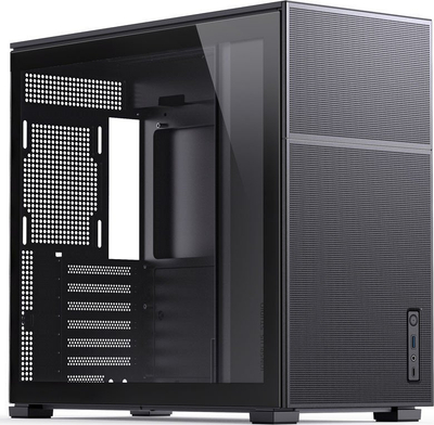 Kuti kompjuteri Jonsbo D41 Mesh, Micro ATX, panel xhami, e zezë