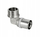 Bërryl PEX Diamond Press, 25mm x 3/4", bronz i nikluar, femën