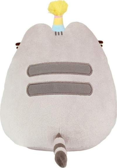 Lodër pelushi Pusheen, 24 cm, me kapelë e me tortë, shumëngjyrëshe