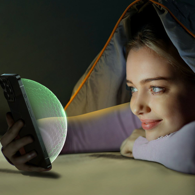 Xham mbrojtës Joyroom Knight JR-G03 për iPhone 14 Plus, Anti Blue Light, kornizë jeshile