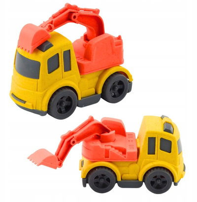 Set lodrash ndërtimi Dantoy BIO, kamion vetëshkarkues dhe eskavator, plastikë BIO