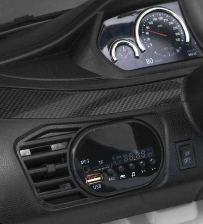Makina elektrike për kalamaj BMW X6M, me pult, drita LED, e bardhë