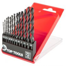 Set shpuese metali Top Tools HSS, 1.5-6.5 mm, 13 copë, të zeza