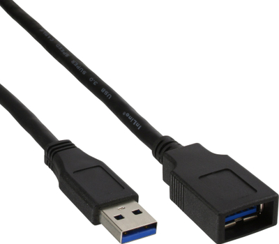 Kabllo USB InLine USB A në USB A, 2 m, e zezë