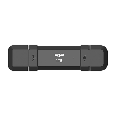 USB флеш Silicon Power DS72, 1TB, USB 3.2, Type A и Type C, црн