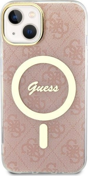 Mbulesë telefoni Guess 4G MagSafe për iPhone 14 Plus, PC TPU, rozë
