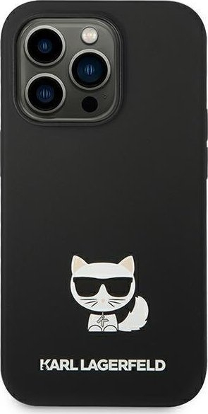 Mbulesë telefoni Karl Lagerfeld Silicone Choupette Body, për iPhone 14 Pro 6.1", hardcase, e zezë
