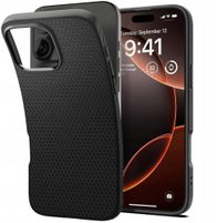 Mbulesë telefoni Spigen Liquid Air, iPhone 17 Pro, matte, e zezë