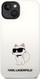 Futrollë Karl Lagerfeld KLHCP14MSNCHBCH për iPhone 14 Plus, silikon, e bardhë
