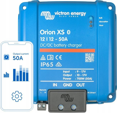 Karikues DC DC Victron Orion XS Smart Buckboost, 50A 700W, jo i izoluar, IP65