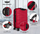 Valixhe kabine Peterson Cabin 20", ABS, me rrota 360°, e kuqe