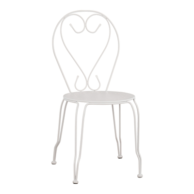 Karrige metalike Amore HM5007.12, 42x48x90 cm, e bardhë