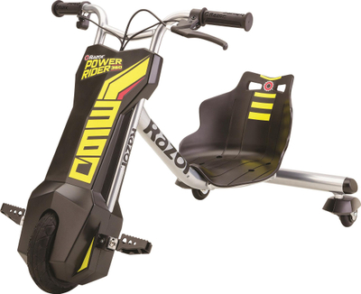 Tricikël elektrik për kalamaj Razor PowerRider 360, 12V, mban deri 54 kg, i zi