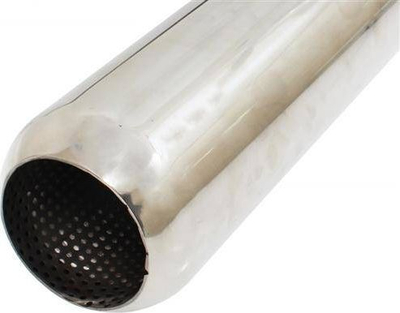 Sustë qendrore TurboWrks Middle Muffler, 3", çelik inox, argjendtë