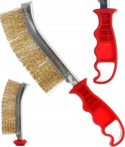 Furçë teli për pastrim SILVER Brass, me dorezë plastike të rehatshme