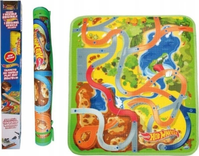 Tapet loje për fëmijë ODS Hot Wheels, 80 x 70 cm, sipërfaqe e larshme, me 1 makinë