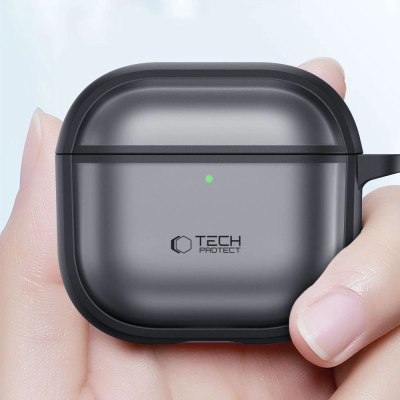 Mbrojtëse për kuti Tech-Protect Magmat, për Apple AirPods 4, gri mat