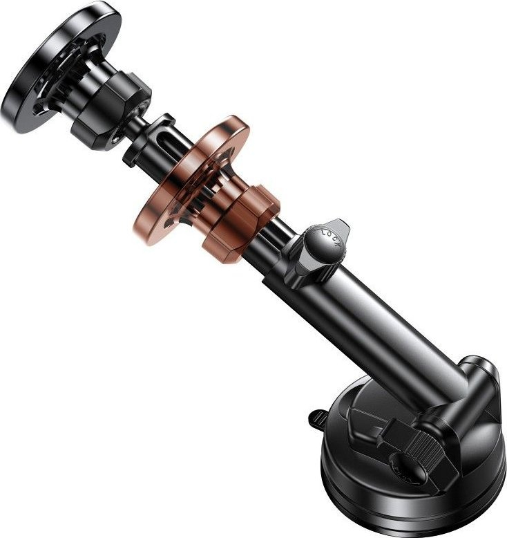 Mbajtëse magnetike për veturë Forcell F-Grip PrecisionX, krahu teleskopik 16cm, rrotullim 360°, e zezë