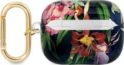 Mbulesë mbrojtëse Guess Flower Strap, për AirPods Pro, poliuretan, blu