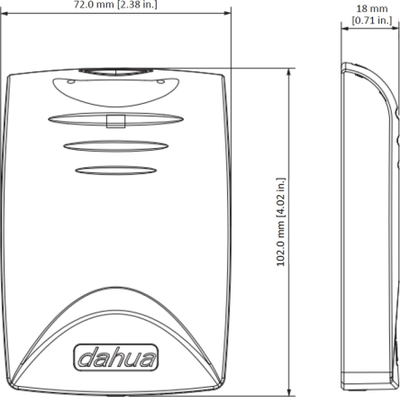 Контактлес читач Dahua ASR1100B V1, за картички и таг, црн