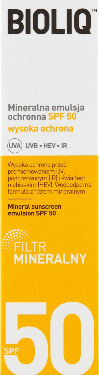 Krem fytyre Bioliq Mineral Emulsion SPF 50, 30ml, për lëkurë të ndjeshme