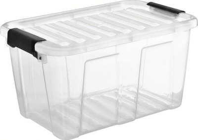 Сет пластични кутии за складирање CASAME, 30L, проѕирни, 5 парчиња