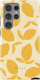 Mbështjellëse telefoni Burga Lemon Tart për Samsung Galaxy S24 Ultra, hard case, dizajn me limona, bezhë