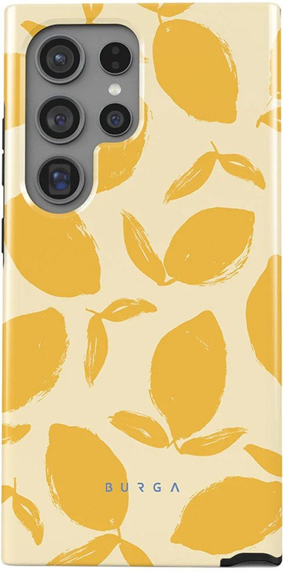 Mbështjellëse telefoni Burga Lemon Tart për Samsung Galaxy S24 Ultra, hard case, dizajn me limona, bezhë