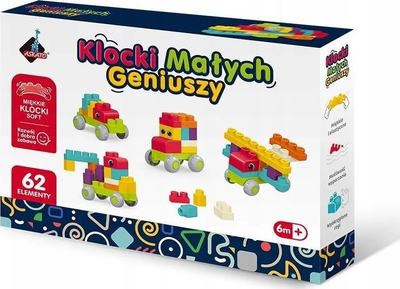 Set blloqe të buta Askato Little Geniuses, 62 pjesë, shumëngjyrëshe