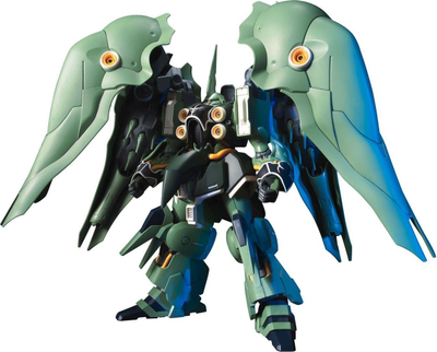 Model kit Bandai Gundam Unicorn NZ-666 Kshatriya HGUC, 1/144, plastik, jeshile