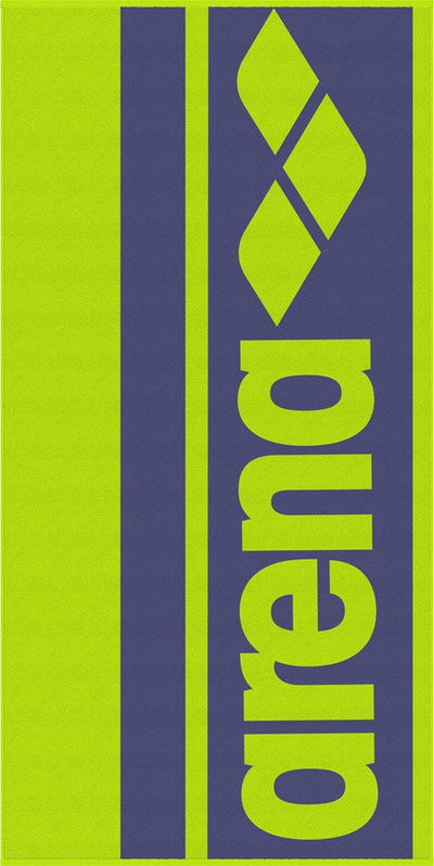 Peshqir plazhi Arena Logotype Jacquard, 90x180cm, pambuk, ngjyrë ujë mangrove