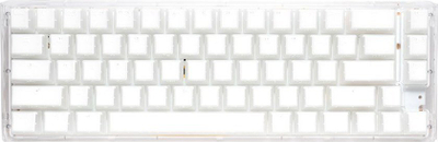 Tastierë gaming Ducky One 3 Aura White SF, mekanike Gateron Baby Kangaroo, RGB, e bardhë transparente