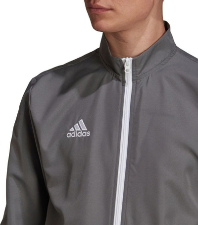 Xhaket sportiv Adidas Entrada 22 M H57535, për burra, me zinxhir komplet, gri