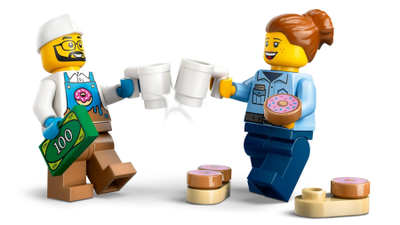 Set lodër LEGO City Donut Van 60452, furgon me donutë, për fëmijë